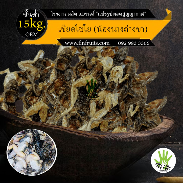 ผลิตอาหาร รับ แปรรูป แมงแมลงทอด เขียดไขโย  Keat Chi Yo thai insects food  beetle chips snack crispy Thailand food processing industry Keat Chi Yo 泰国昆虫食品甲 โรงงาน OEM